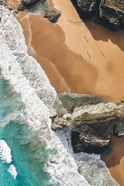 Vista ad alto angolo della spiaggia