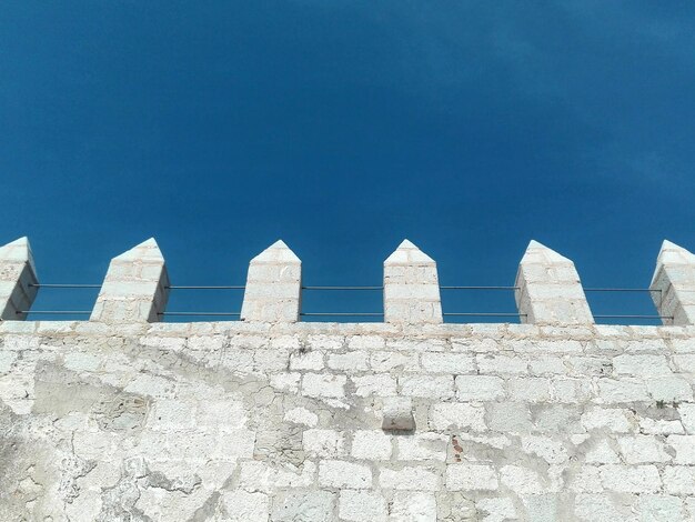 Vista ad angolo basso dell'edificio contro il cielo blu