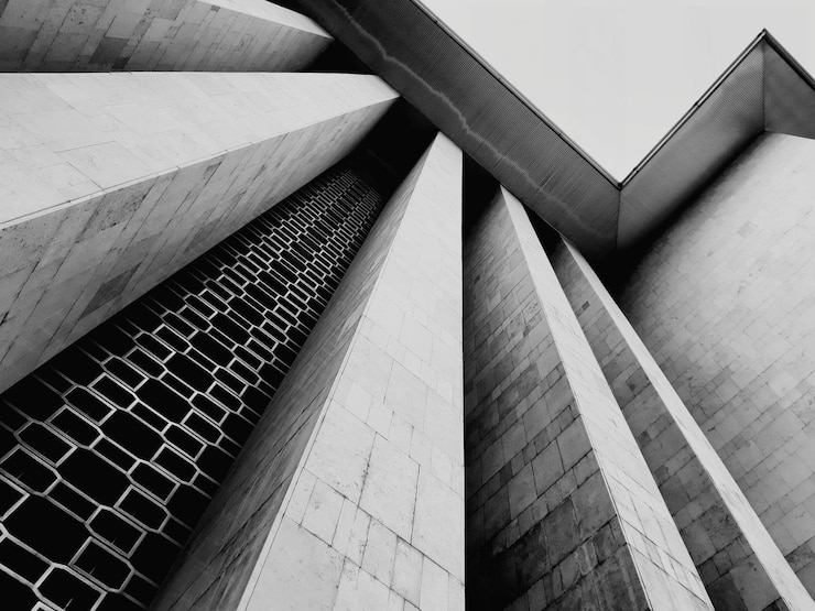 Foto vista ad angolo basso di un edificio moderno