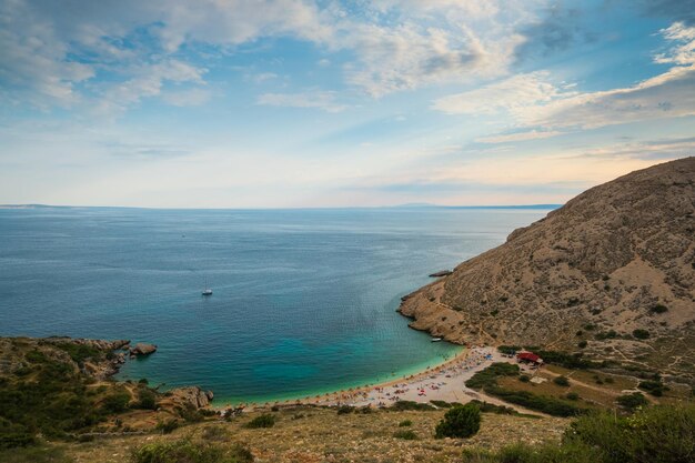 Vista aerea baia di Stara Baska Croazia