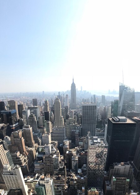 Vista aerea degli edifici della città