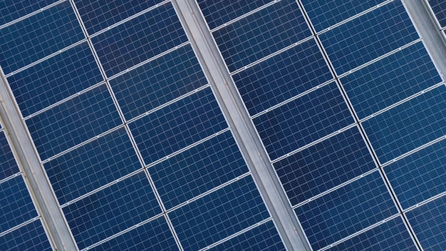 Vista aerea dei pannelli solari o del modulo fotovoltaico Energia solare per l'energia verde Risorsa sostenibile