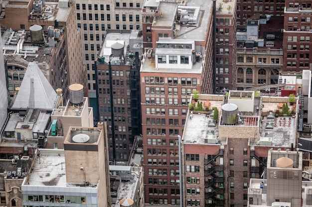 Vista aerea dei tetti di Manhattan