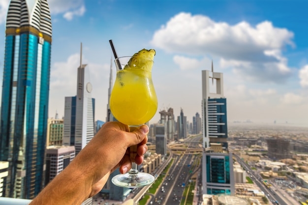 Vista aerea del centro di Dubai