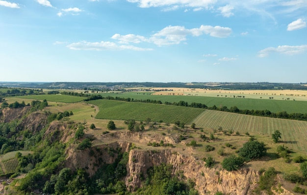 Vista aerea del drone della città di Meissen in Germania Fiume Elba tortuoso