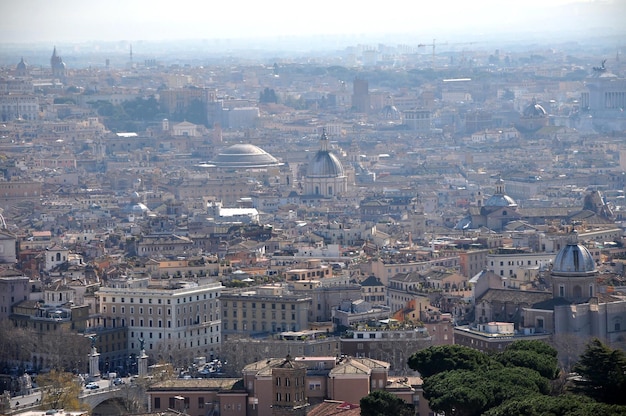 Vista aerea del drone della città di Roma, in Italia