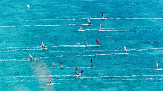 Vista aerea del drone della costa del Mar Ionio di Zante, Grecia