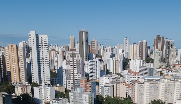 Vista aerea del drone Vista degli edifici Densità urbana