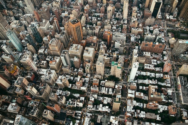 Vista aerea del fuco di New York City