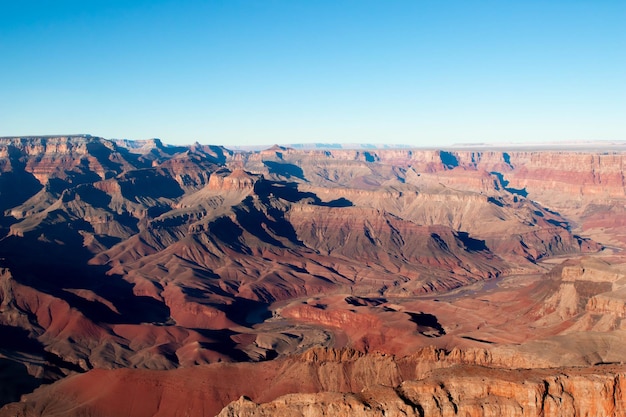 Vista aerea del Grand Canyon pittoresco paesaggio dell'America