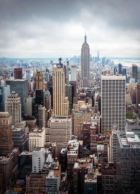 Vista aerea del Midtown di New York City Manhattan