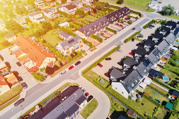 Vista aerea del moderno quartiere residenziale in europa city