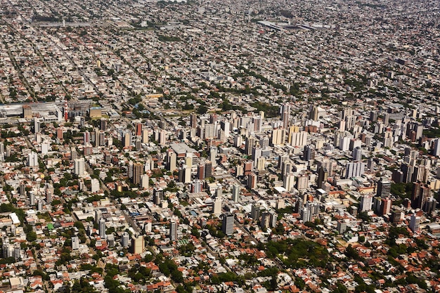 Vista aerea del paesaggio cittadino di Buenos Aires
