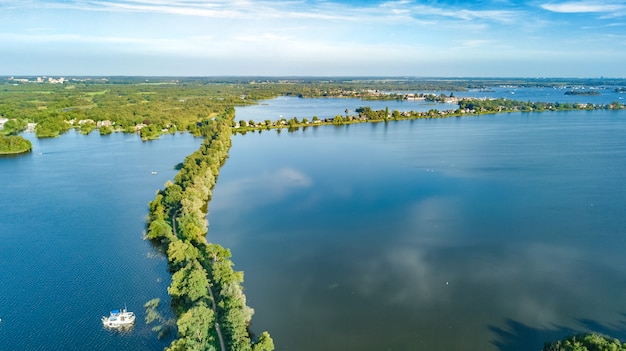 Vista aerea del paesaggio dell'Olanda del Nord, Paesi Bassi