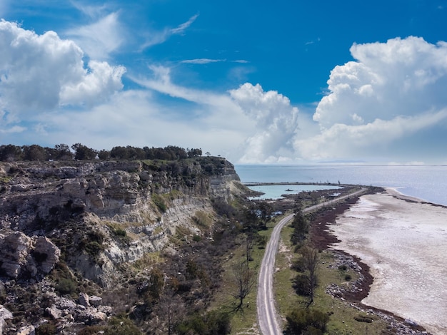 Vista aerea del paradiso degli uccelli di Izmir