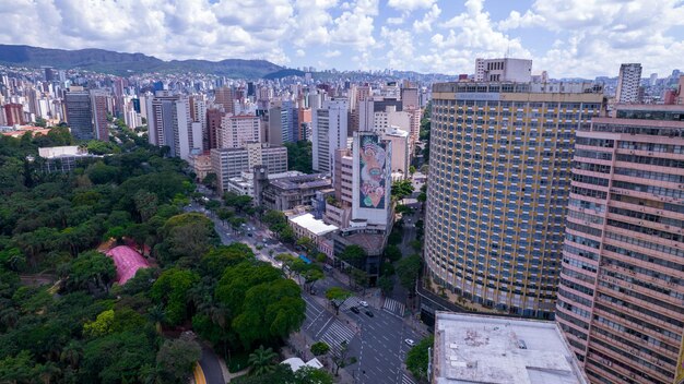 Vista aerea del Parco Americo Renne Giannetti Belo Horizonte Minas Gerais Brasile Centro città