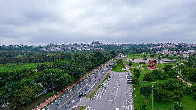 Vista aerea del Parque das Aguas a Sorocaba Brasile