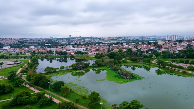 Vista aerea del Parque das Aguas a Sorocaba Brasile