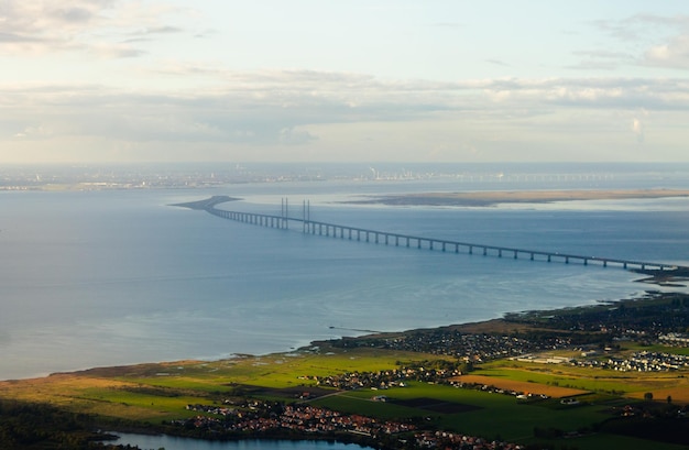 Vista aerea del ponte Oresund