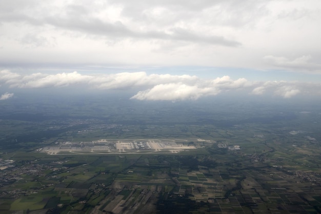 Vista aerea dell'aeroporto di Munche Germania