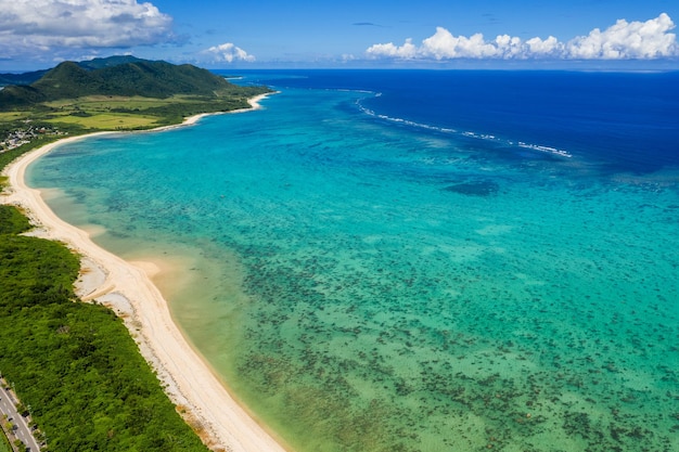 Vista aerea dell'isola di Ishigaki di Okinawa