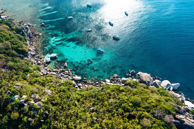 Vista aerea dell'isola di koh tao