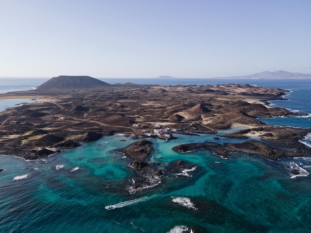 Vista aerea dell'isola di Lobos