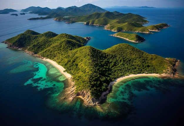 Vista aerea dell'isola di Pass Busuanga Palawan Philipe