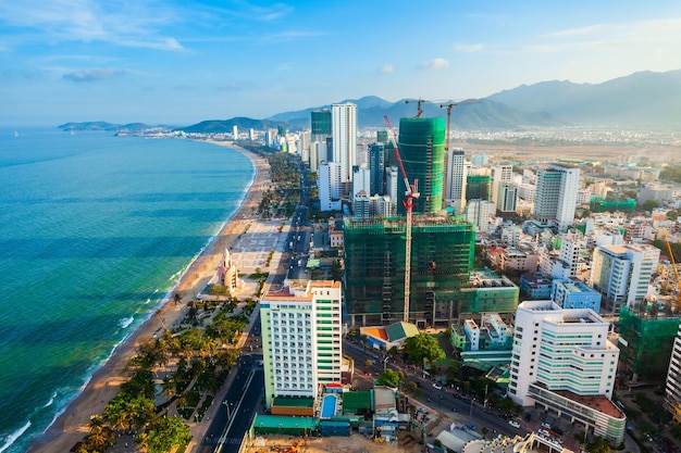 Vista aerea dell'orizzonte di Nha Trang