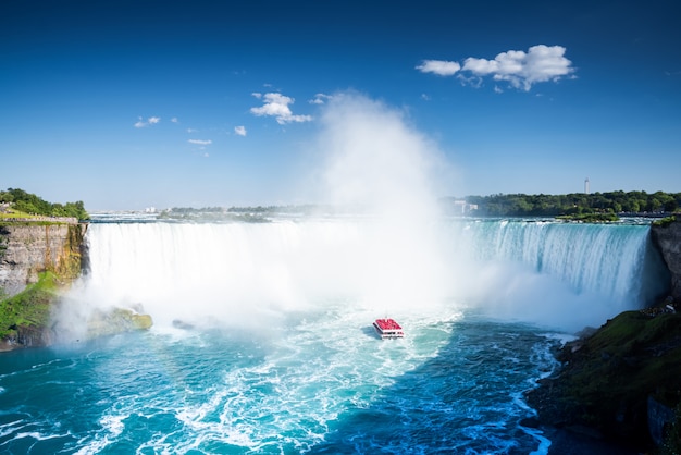 Vista aerea della cascata del Niagara.