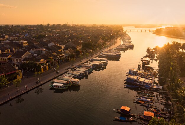 Vista aerea della città antica di Hoi An in Vietnam