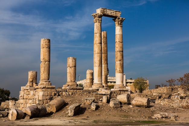 Vista aerea della città di Amman, la capitale della Giordania. Scape della città di Amman.