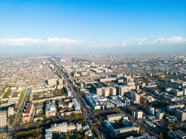 Vista aerea della città di Bishkek Kirghizistan