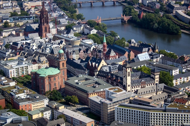 Vista aerea della città di Francoforte, Germania