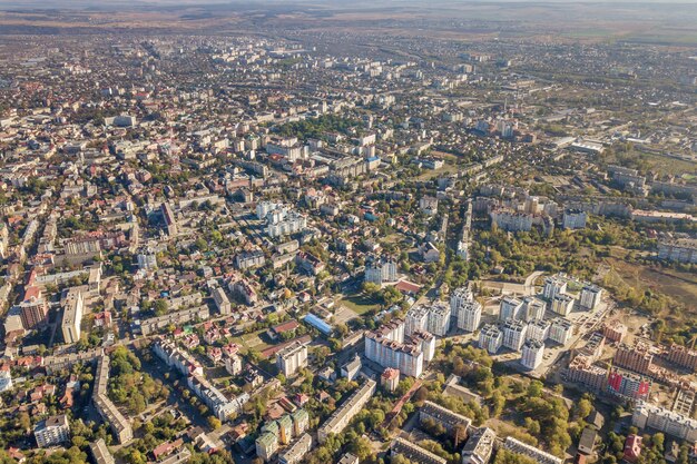 Vista aerea della città di Ivano-Frankivsk, Ucraina.