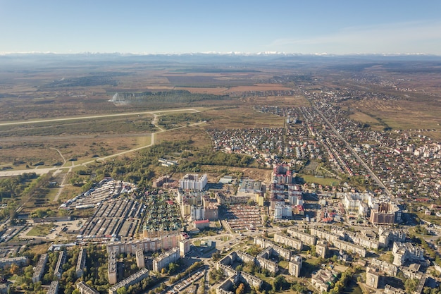 Vista aerea della città di Ivano-Frankivsk, Ucraina.