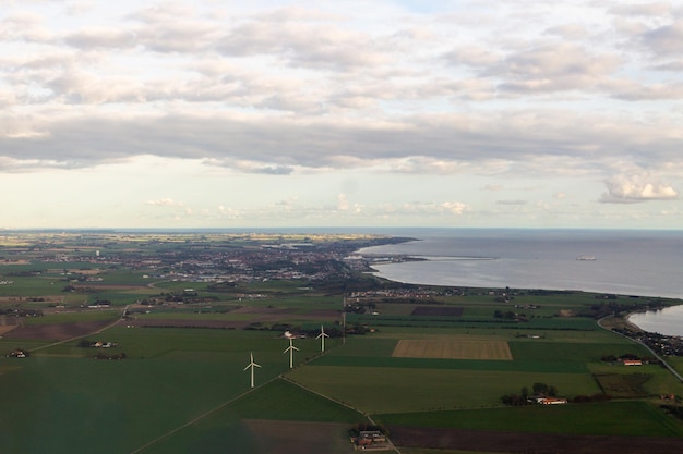 Vista aerea della città di Malmo in Svezia