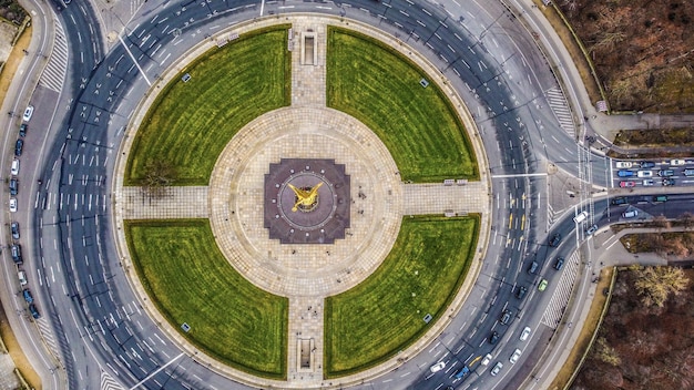 Vista aerea della famosa Colonna della Vittoria a Berlino, Germania