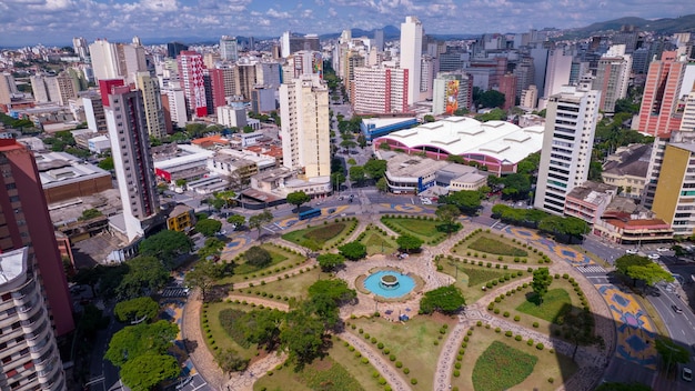 Vista aerea della piazza Raul Soares Belo Horizonte Minas Gerais Brasile Centro città