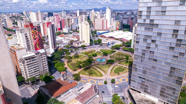 Vista aerea della piazza Raul Soares Belo Horizonte Minas Gerais Brasile Centro città