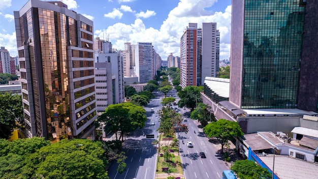 Vista aerea della regione centrale di Belo Horizonte Minas Gerais Brasile Edifici commerciali su Avenida Afonso Pena