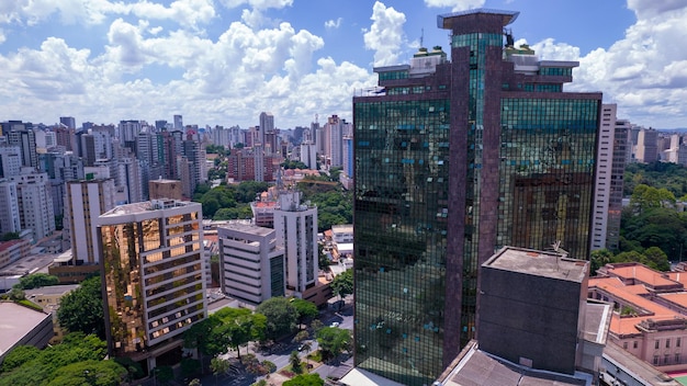 Vista aerea della regione centrale di Belo Horizonte Minas Gerais Brasile edifici commerciali