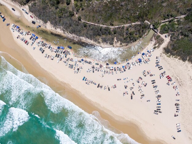 Vista aerea della spiaggia