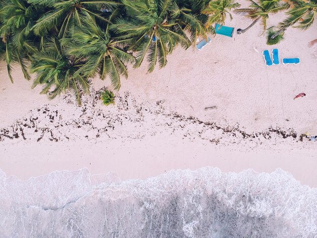 Vista aerea della spiaggia