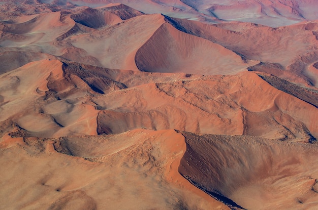 Vista aerea delle dune del Parco nazionale Sossusvlei Namib-Naukluft