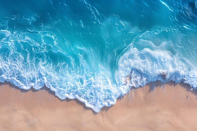 Vista aerea delle onde sulla spiaggia