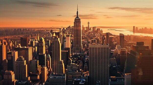 vista aerea dello skyline da un drone dal lago Michigan e dai grattacieli del centro di Chicago