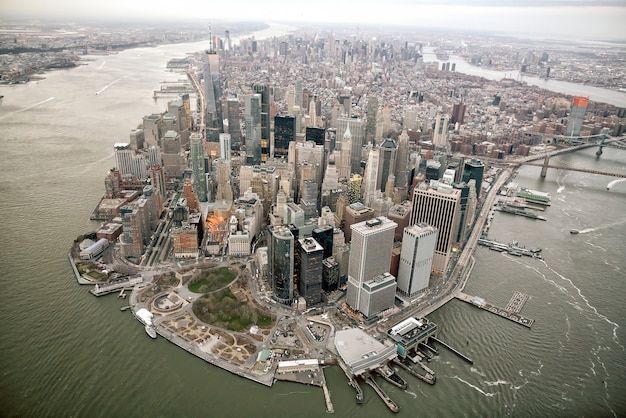 Vista aerea dello skyline di Manhattan, New York City negli Stati Uniti