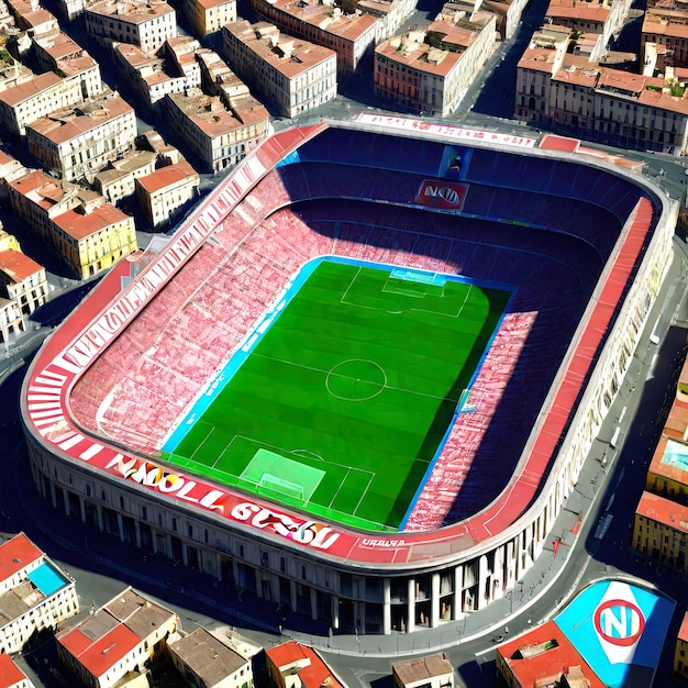 vista aerea dello stadio della città di barcellonavista aerea dello stadio della città di barcellona