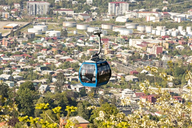 Vista aerea di Batumi dalla stazione a monte della funivia, Georgia